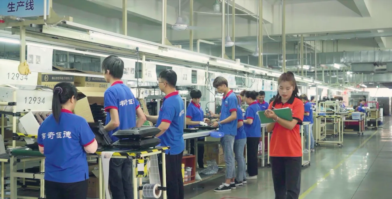 Production line assembling induction cookers